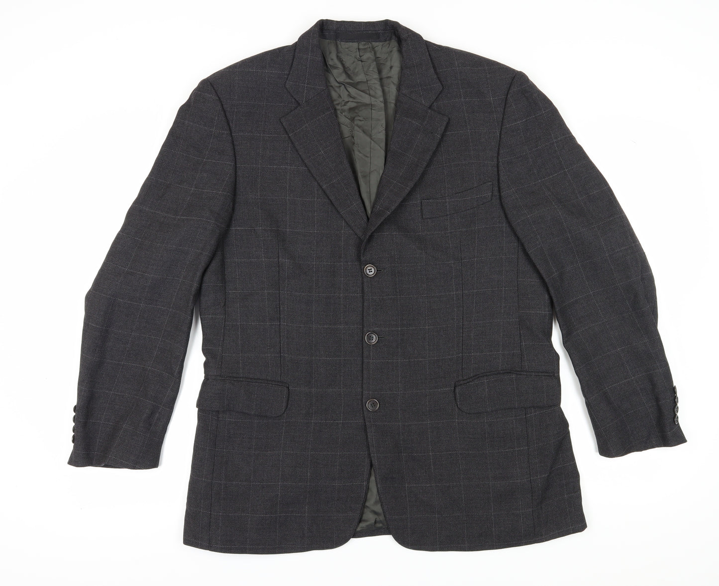 Pierre Cardin Grey Check Blazer, Men's 41R