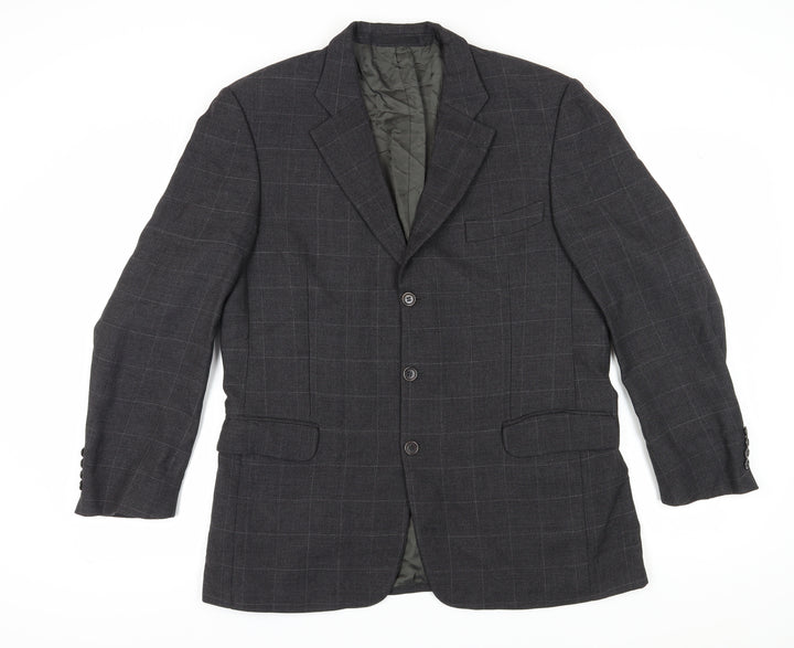 Pierre Cardin Grey Check Blazer, Men's 41R