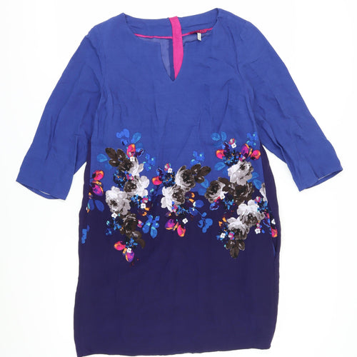 Joules Women's Blue Floral Shift Dress, M