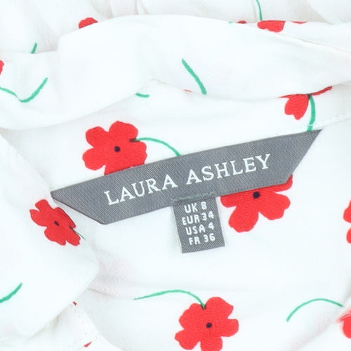 Laura Ashley Women's Floral Blouse, Size 8, Sleeveless