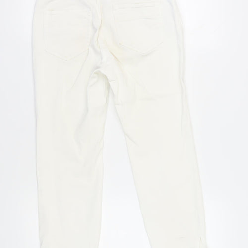 Debenhams Women's White Straight Leg Jeans, Size 10, Regular Fit