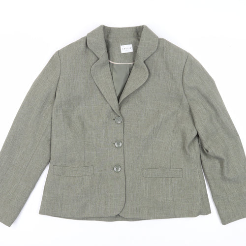 Eastex Women's Green Size 14 Bouclé Suit Jacket
