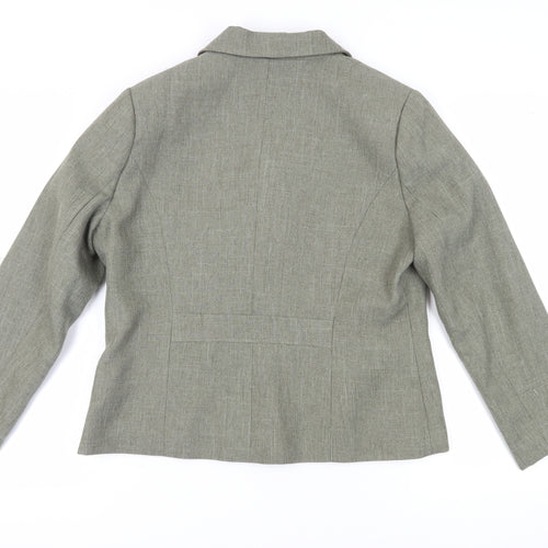 Eastex Women's Green Size 14 Bouclé Suit Jacket