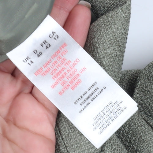 Eastex Women's Green Size 14 Bouclé Suit Jacket