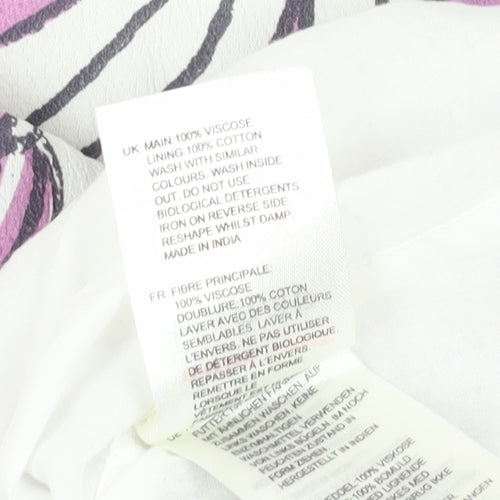 White Stuff Women’s Multicoloured Banana T-Shirt Dress Size 10