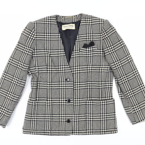 Windsmoor Women's Black Houndstooth Blazer, Size 10