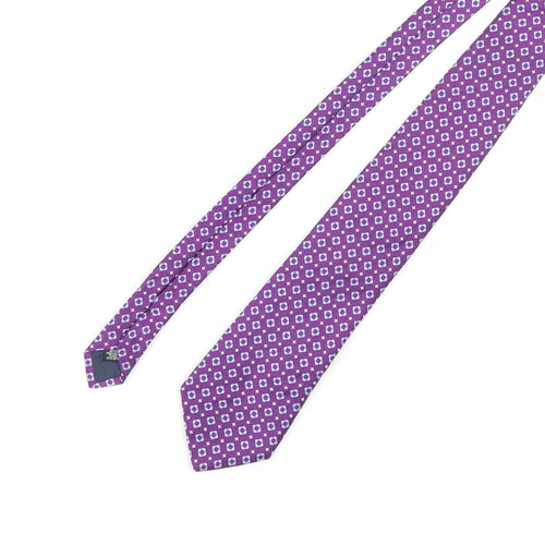Joseph Turner Men's Purple Silk Geometric Tie