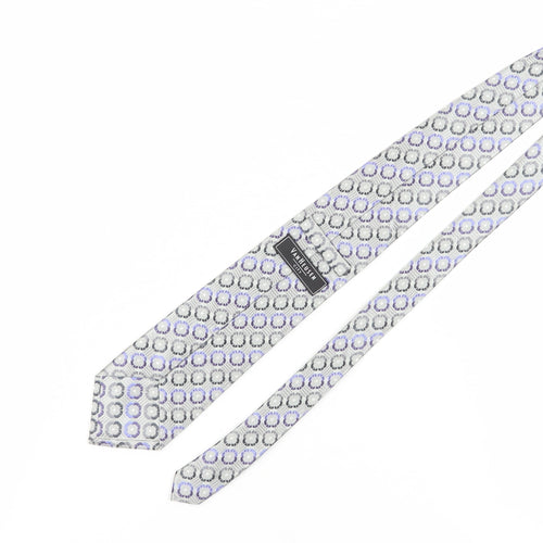 Van Heusen Men's Grey Silk Geometric Slim Tie