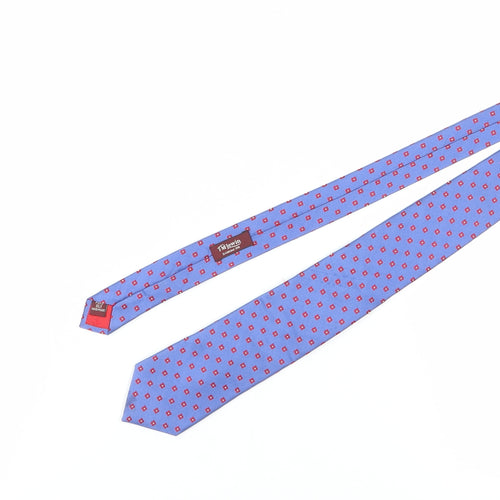 T.M. Lewin Men's Blue Slim Silk Floral Tie