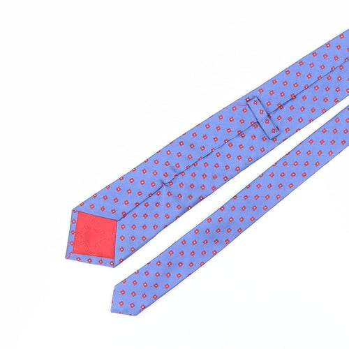 T.M. Lewin Men's Blue Slim Silk Floral Tie