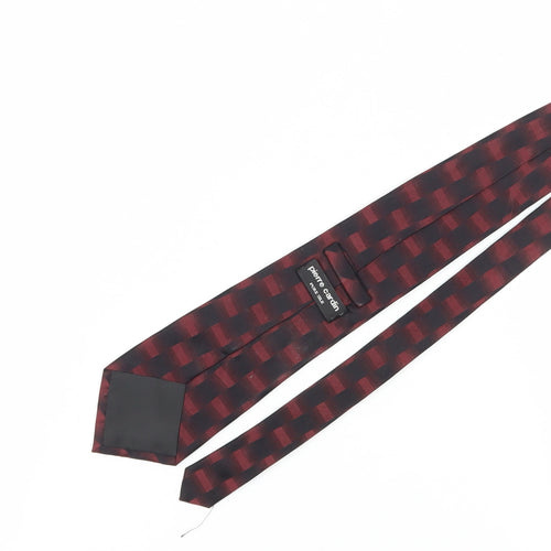 Pierre Cardin Men's Red Check Silk Tie