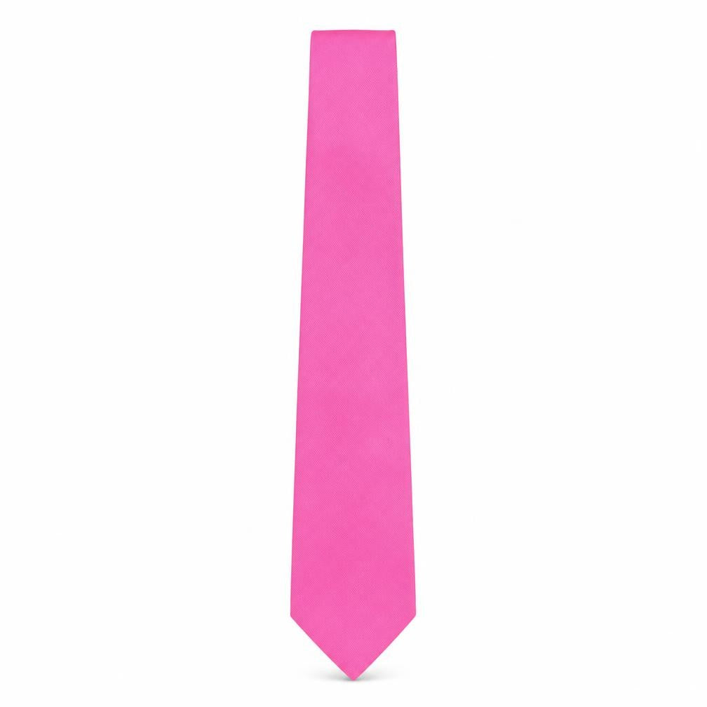 Front view of T.M.Lewin Men’s Pink Silk Handmade Tie