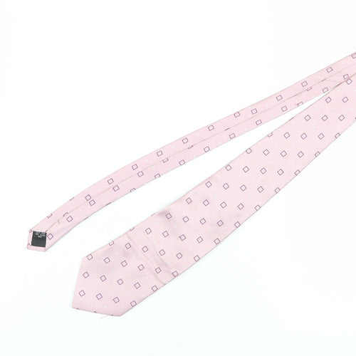 Van Heusen Men's Pink Geometric Silk Tie One Size