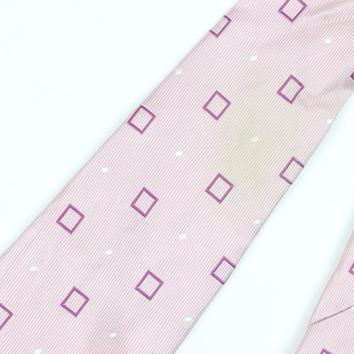 Van Heusen Men's Pink Geometric Silk Tie One Size