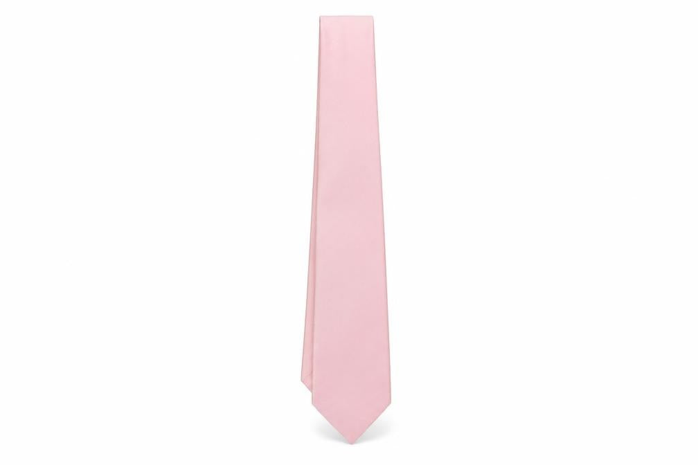 Front view of Daniel Hechter Men's Pink Silk Tie - New With Tags