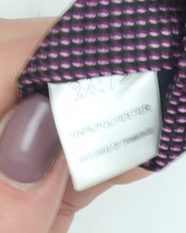 Jeff Banks Men's Purple Geometric Slim Tie