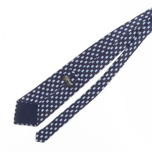 Roberto London Men's Blue Geometric Tie