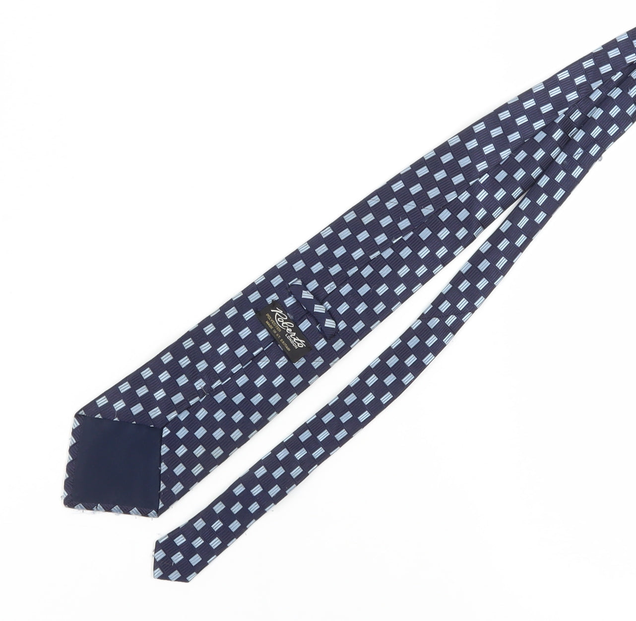 Roberto London Men's Blue Geometric Tie