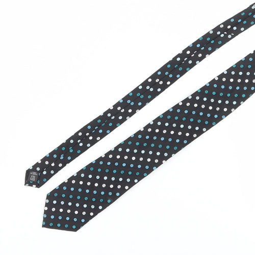 Jasper Conran Men's Black Silk Polka Dot Tie