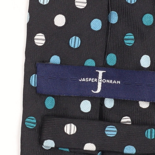 Jasper Conran Men's Black Silk Polka Dot Tie