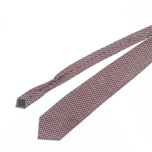 M. de Villandry Men's Red Silk Geometric Tie One Size