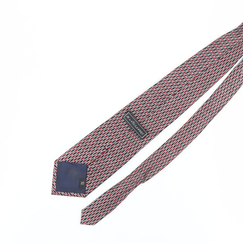 M. de Villandry Men's Red Silk Geometric Tie One Size