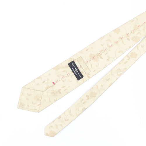 Berwin & Berwin Men's Beige Silk Floral Tie