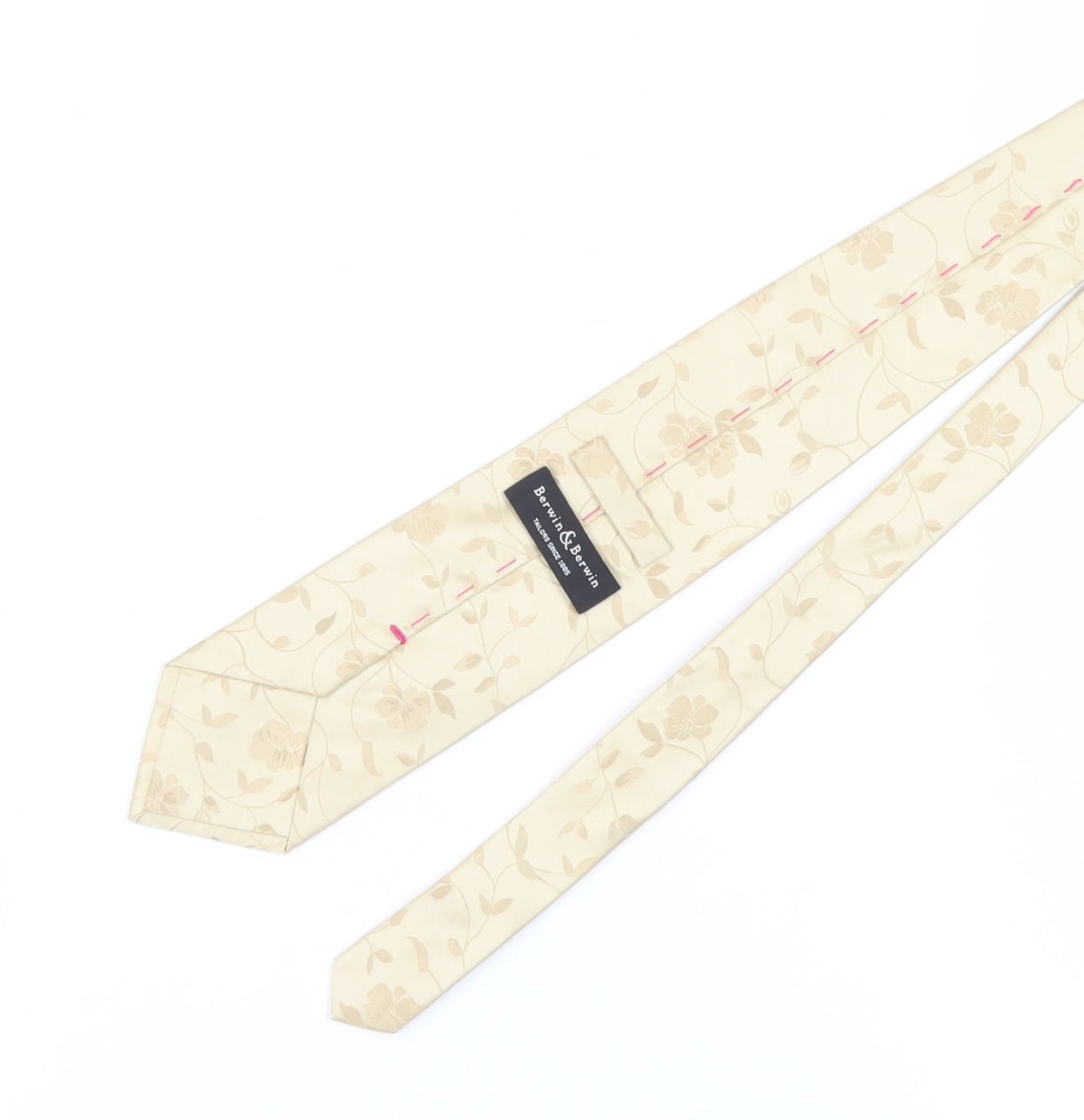 Berwin & Berwin Men's Beige Silk Floral Tie