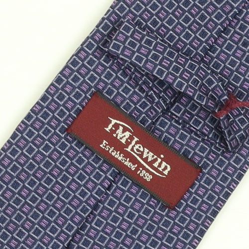 T.M. Lewin Purple Geometric Silk Tie for Men - One Size