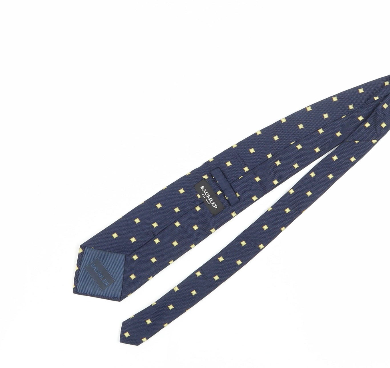 Baumler Men's Silk Blue Geometric Tie