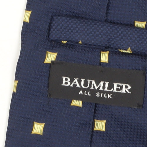Baumler Men's Silk Blue Geometric Tie