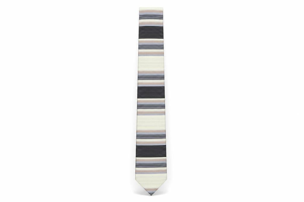 Front view of Van Heusen Men's Multicoloured Striped Silk Tie