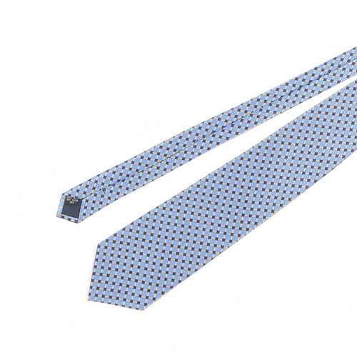 DeHavilland Men's Blue Silk Plaid Tie