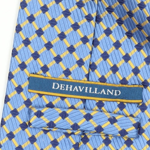 DeHavilland Men's Blue Silk Plaid Tie