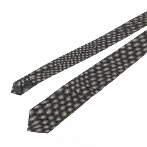 Pierre Cardin Men's Black Silk Geometric Tie One Size