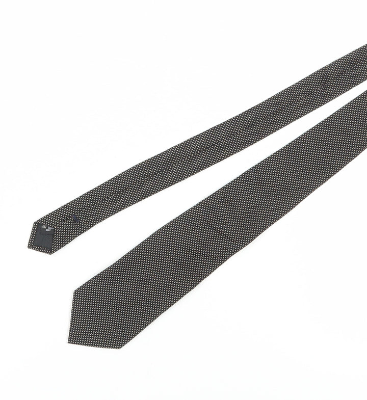 Pierre Cardin Men's Black Silk Geometric Tie One Size