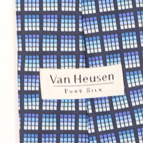 Van Heusen Men's Blue Geometric Silk Tie