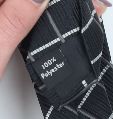 Thomas Nash Men's Black Plaid Tie - One Size