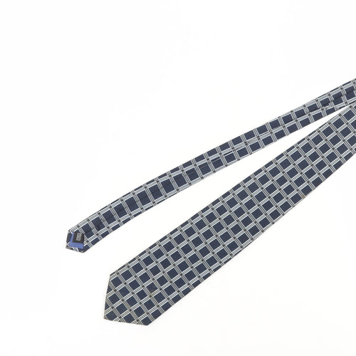 Daniel Hechter Men's Blue Plaid Silk Tie One Size