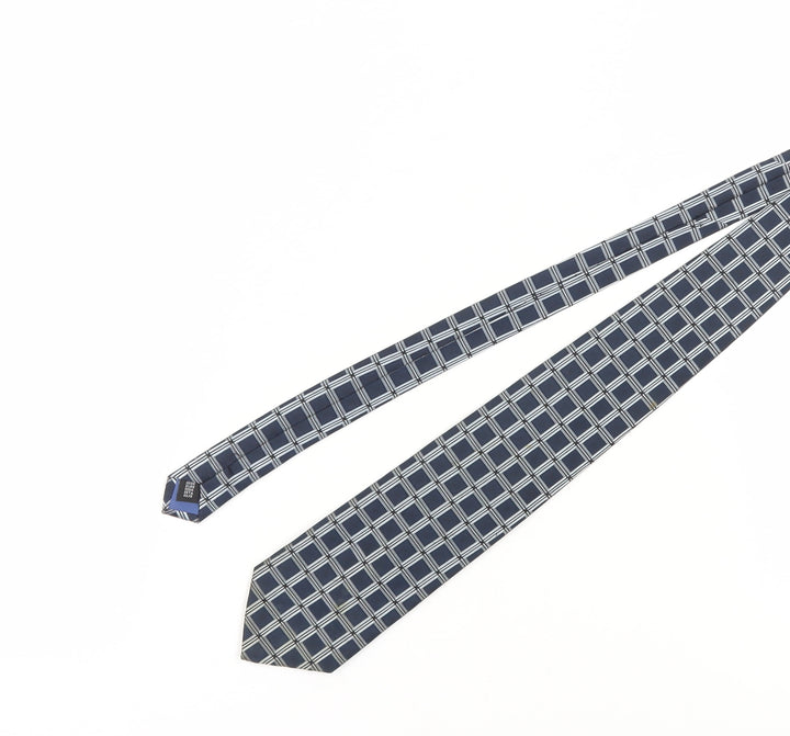 Daniel Hechter Men's Blue Plaid Silk Tie One Size
