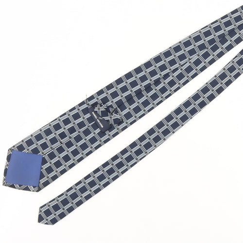 Daniel Hechter Men's Blue Plaid Silk Tie One Size