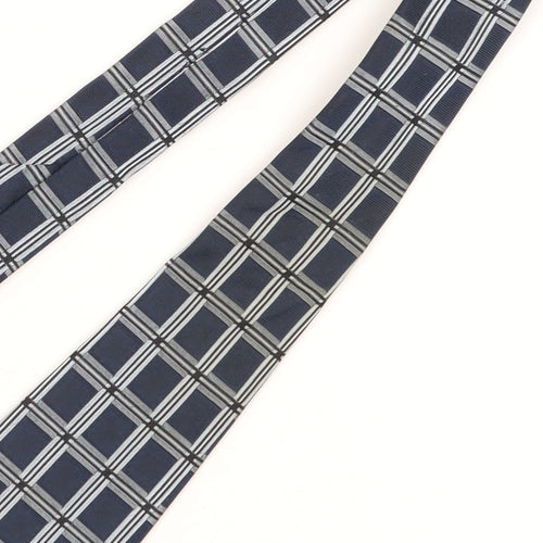 Daniel Hechter Men's Blue Plaid Silk Tie One Size