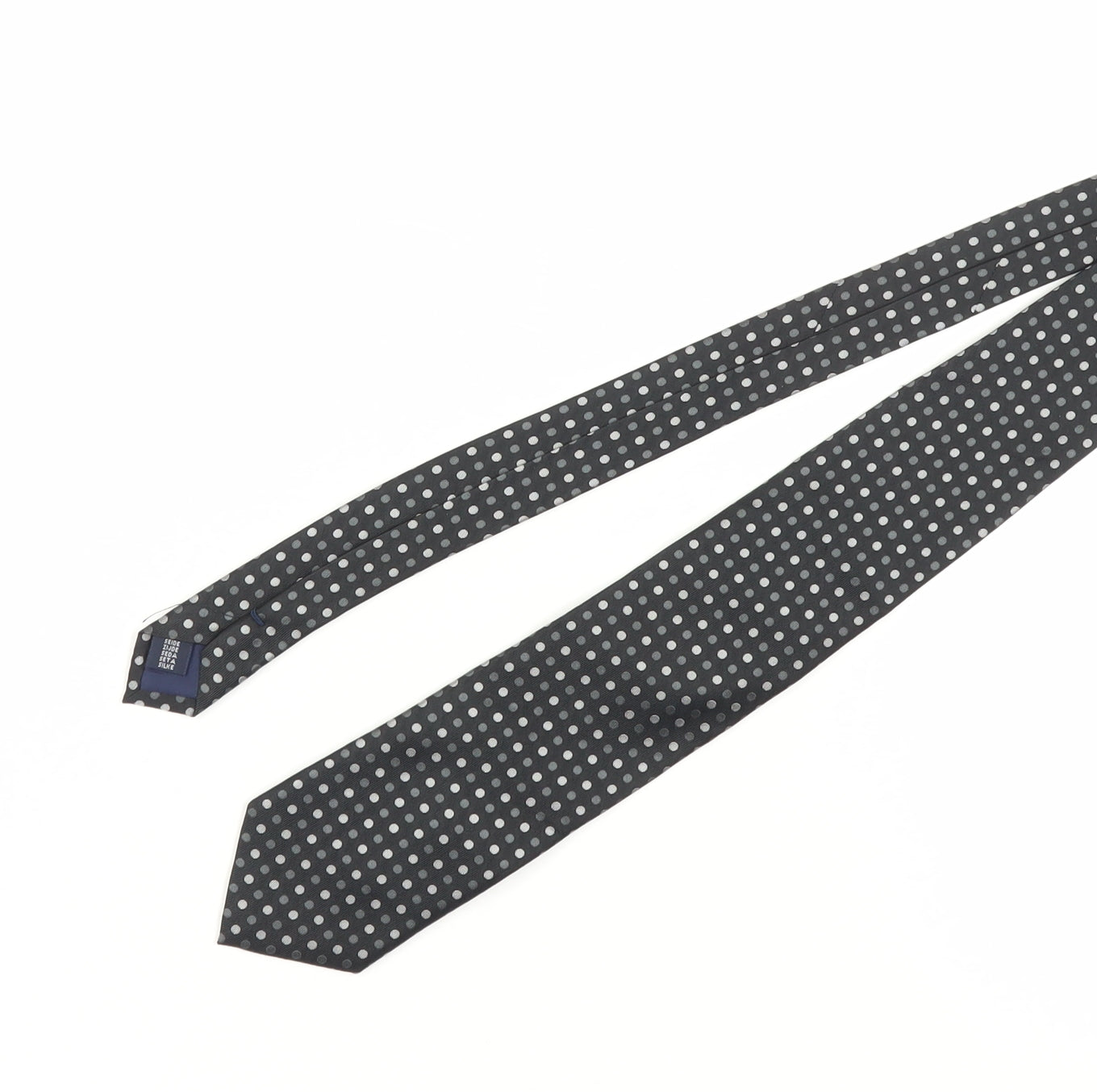Daniel Hechter Men's Black Silk Polka Dot Tie
