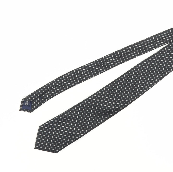 Daniel Hechter Men's Black Silk Polka Dot Tie