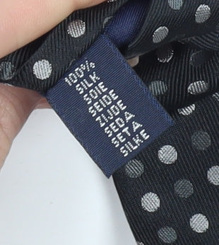 Daniel Hechter Men's Black Silk Polka Dot Tie