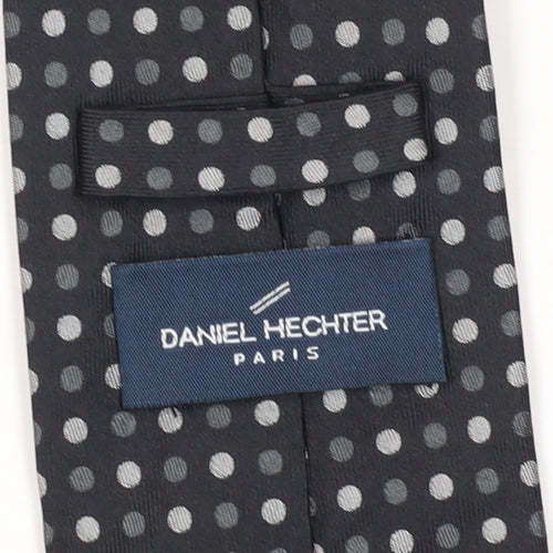 Daniel Hechter Men's Black Silk Polka Dot Tie