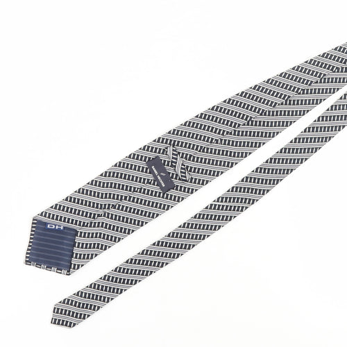 Daniel Hechter Men's Black & White Slim Tie