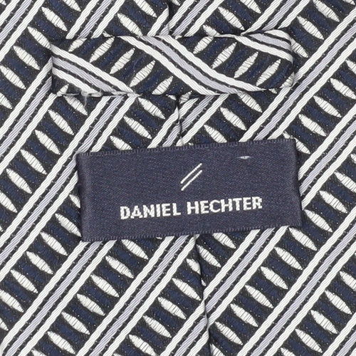 Daniel Hechter Men's Black & White Slim Tie