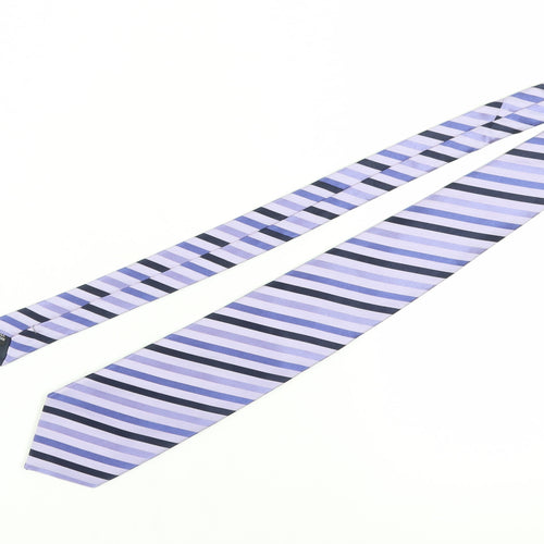 Dehavilland Men's Purple Striped Silk Tie