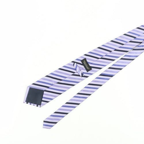 Dehavilland Men's Purple Striped Silk Tie